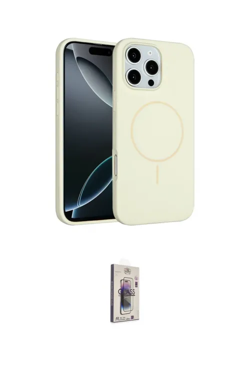 ieg™ iPhone 16 Pro Kılıf Yankı Form Serisi - Siyah Bilvis 3D Cam Ekran Koruyucu