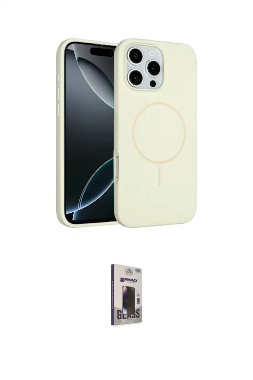 ieg™ iPhone 16 Pro Kılıf Yankı Form Serisi - Siyah Bilvis Hayalet Cam Ekran Koruyucu