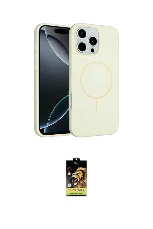 ieg™ iPhone 16 Pro Kılıf Yankı Form Serisi - Siyah Buffer Cam Ekran Koruyucu