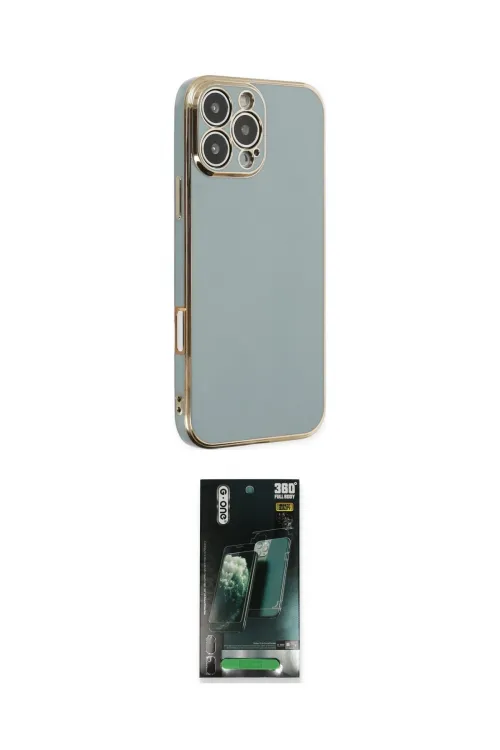 ieg™ iPhone 16 Pro Kılıf Yankı Serisi - Siyah 360 Mat Full Body Arka Koruyucu