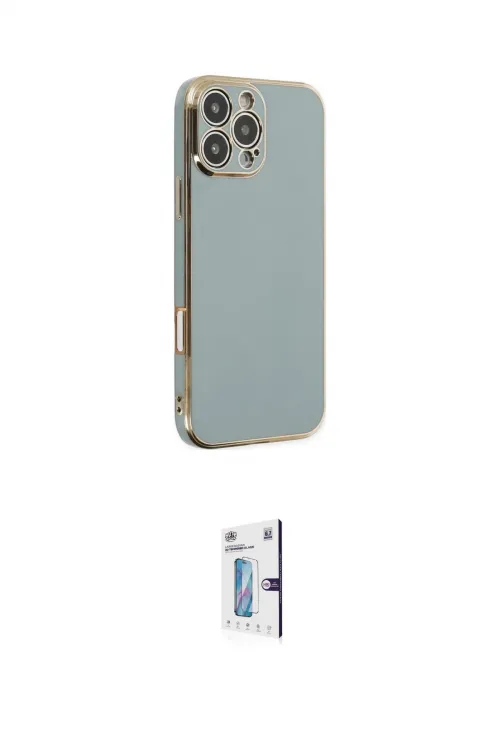 ieg™ iPhone 16 Pro Kılıf Yankı Serisi - Siyah Bilvis 0.18mm Plus Cam Ekran Koruyucu