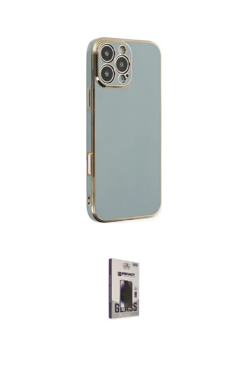 ieg™ iPhone 16 Pro Kılıf Yankı Serisi - Siyah Bilvis Hayalet Cam Ekran Koruyucu
