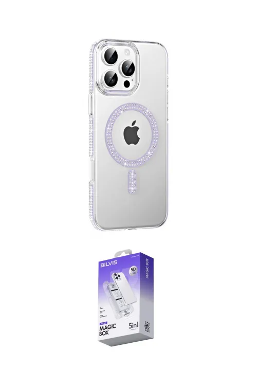 ieg™ iPhone 16 Pro Kılıf Yörünge Koleksiyonu - Siyah Bilvis 5in1 3D Magic Cam Ekran Koruyucu