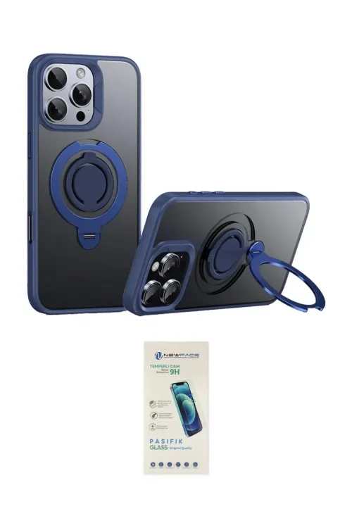 ieg™ iPhone 16 Pro Kılıf Zirve Çizgi Prime - Şeffaf Pasifik Cam Ekran Koruyucu