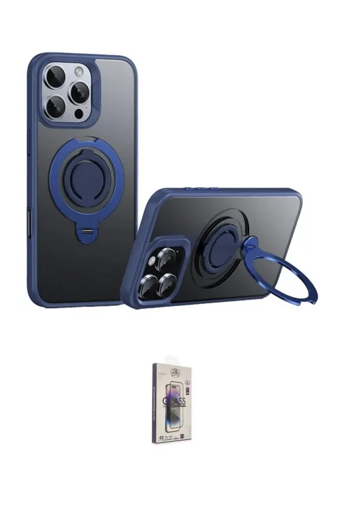 ieg™ iPhone 16 Pro Kılıf Zirve Çizgi Prime - Siyah Bilvis 3D Cam Ekran Koruyucu