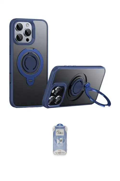 ieg™ iPhone 16 Pro Kılıf Zirve Çizgi Prime - Siyah Joko Magic 5D Cam