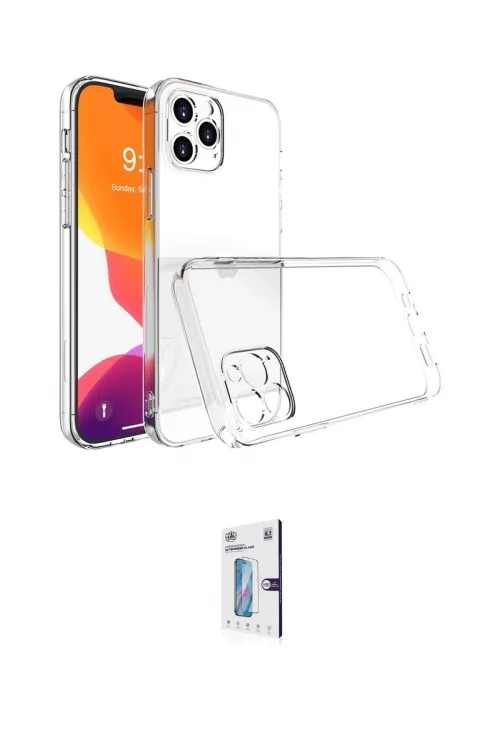 ieg™ iPhone 16 Pro Kılıf Zirve Doku - Siyah Bilvis 0.18mm Plus Cam Ekran Koruyucu