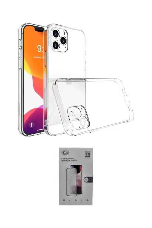 ieg™ iPhone 16 Pro Kılıf Zirve Doku - Siyah Bilvis 3D Mat Cam Ekran Koruyucu