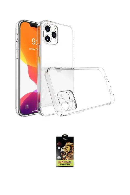 ieg™ iPhone 16 Pro Kılıf Zirve Doku - Siyah Buffer Cam Ekran Koruyucu