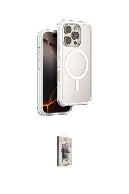 ieg™ iPhone 16 Pro Kılıf Zirve Klasik Prime - Siyah Bilvis 3D Cam Ekran Koruyucu