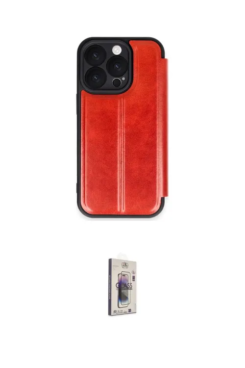 ieg™ iPhone 16 Pro Kılıf Zirve Yansıma Serisi - Siyah Bilvis 3D Cam Ekran Koruyucu