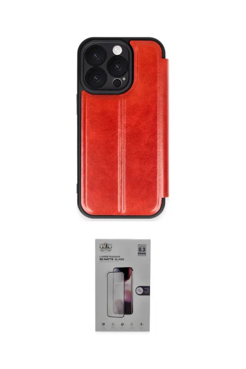 ieg™ iPhone 16 Pro Kılıf Zirve Yansıma Serisi - Siyah Bilvis 3D Mat Cam Ekran Koruyucu