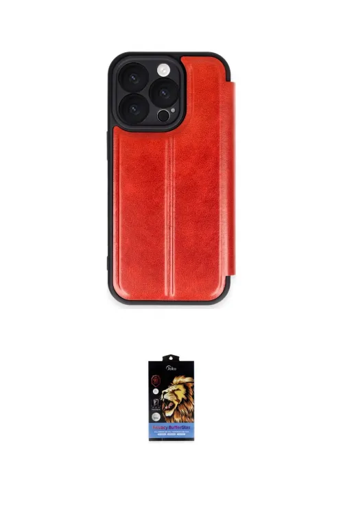 ieg™ iPhone 16 Pro Kılıf Zirve Yansıma Serisi - Siyah Buffer Hayalet Cam Ekran Koruyucu