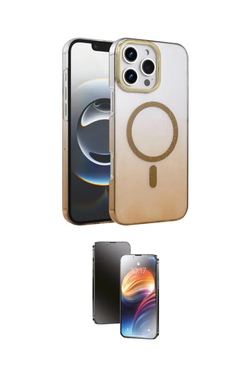 ieg™ iPhone 16 Pro Max Kılıf Ahenk Doku Özel Seri - Siyah 3D Antistatik Mat Seramik Nano Ekran Koruyucu