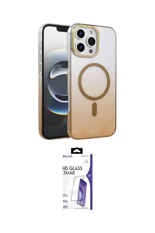 ieg™ iPhone 16 Pro Max Kılıf Ahenk Doku Özel Seri - Siyah Bilvis 3X AR HD Cam Ekran Koruyucu