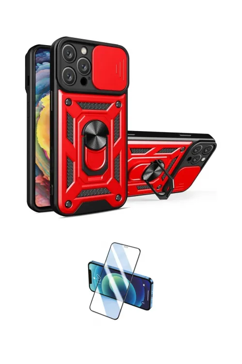 ieg™ iPhone 16 Pro Max Kılıf Ahenk Klasik - Siyah 3D Antistatik Seramik Nano Ekran Koruyucu