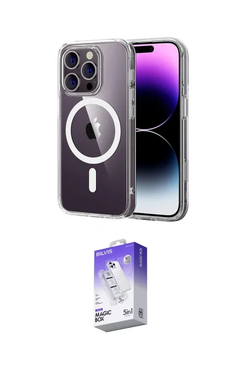 ieg™ iPhone 16 Pro Max Kılıf Ahenk Minimal Serisi - Siyah Bilvis 5in1 3D Magic Cam Ekran Koruyucu