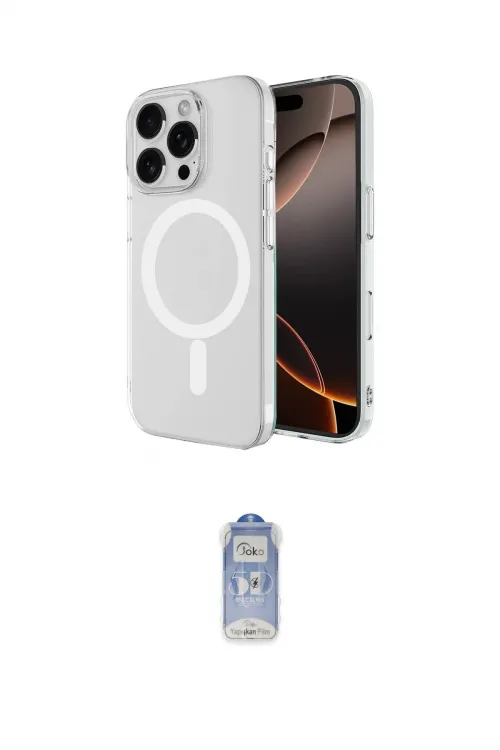 ieg™ iPhone 16 Pro Max Kılıf Ahenk Yansıma Prime - Siyah Joko Magic 5D Cam