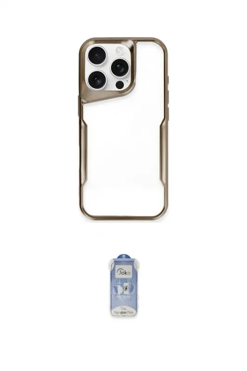 ieg™ iPhone 16 Pro Max Kılıf Akış Çizgi Koleksiyonu - Siyah Joko Magic 5D Cam