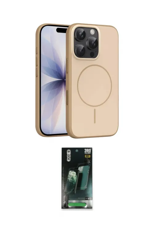ieg™ iPhone 16 Pro Max Kılıf Atlas Asil Prime - Siyah 360 Mat Full Body Arka Koruyucu