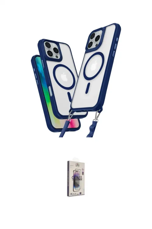 ieg™ iPhone 16 Pro Max Kılıf Atlas Doku Koleksiyonu - Siyah Bilvis 3D Cam Ekran Koruyucu