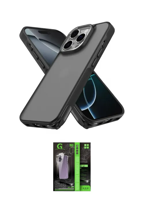 ieg™ iPhone 16 Pro Max Kılıf Atlas Form - Şeffaf 360 Full Body Arka Koruyucu