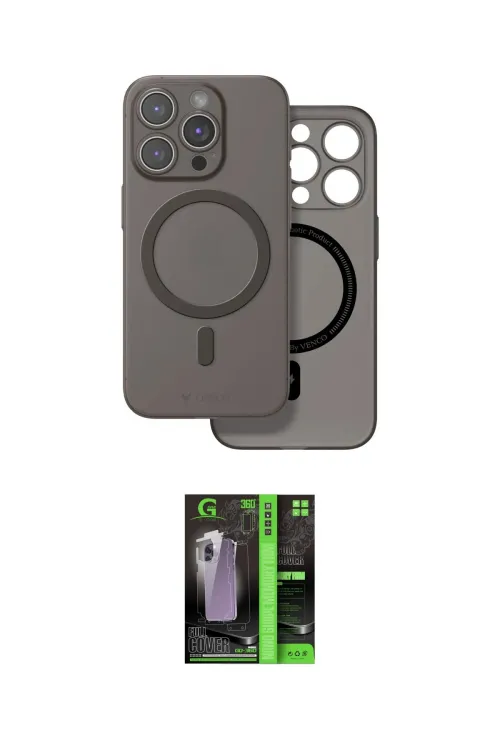 ieg™ iPhone 16 Pro Max Kılıf Çekirdek Klasik - Şeffaf 360 Full Body Arka Koruyucu