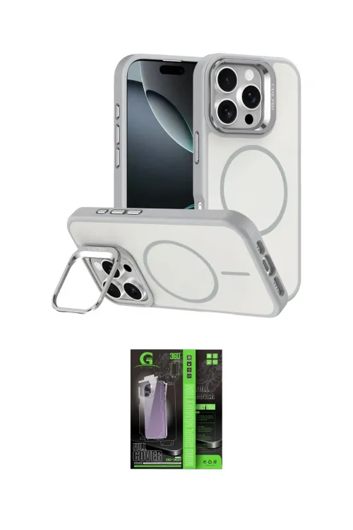ieg™ iPhone 16 Pro Max Kılıf Çekirdek Klasik - Şeffaf 360 Full Body Arka Koruyucu