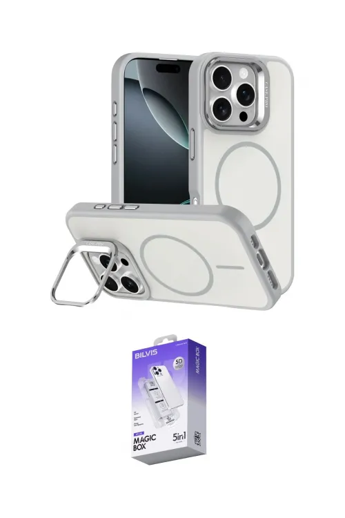 ieg™ iPhone 16 Pro Max Kılıf Çekirdek Klasik - Siyah Bilvis 5in1 3D Magic Cam Ekran Koruyucu