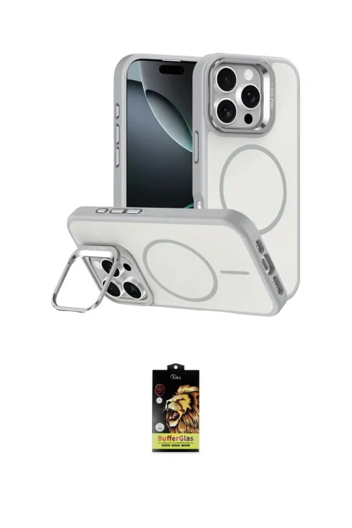 ieg™ iPhone 16 Pro Max Kılıf Çekirdek Klasik - Siyah Buffer Cam Ekran Koruyucu