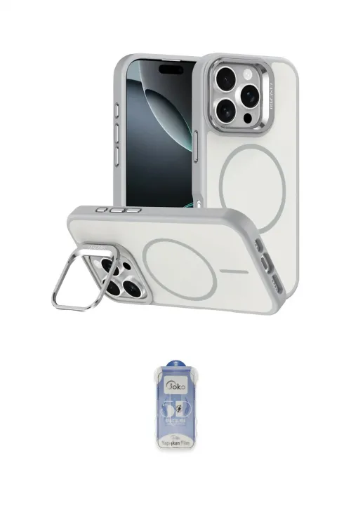 ieg™ iPhone 16 Pro Max Kılıf Çekirdek Klasik - Siyah Joko Magic 5D Cam