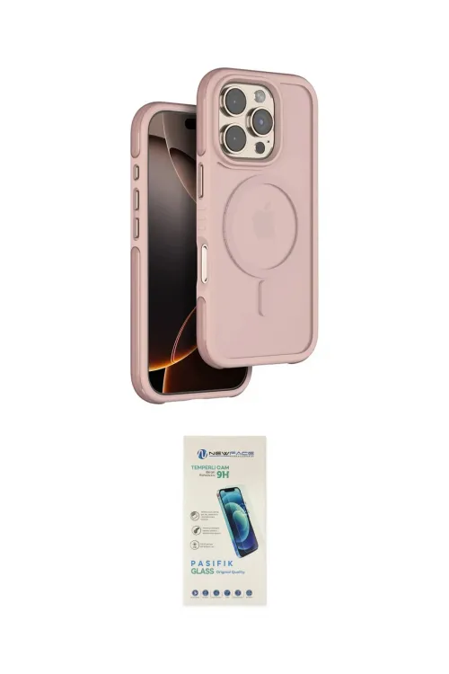 ieg™ iPhone 16 Pro Max Kılıf Çekirdek Minimal Prime - Şeffaf Pasifik Cam Ekran Koruyucu