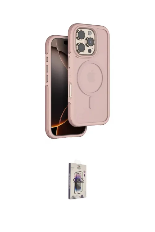 ieg™ iPhone 16 Pro Max Kılıf Çekirdek Minimal Prime - Siyah Bilvis 3D Cam Ekran Koruyucu