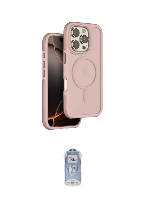 ieg™ iPhone 16 Pro Max Kılıf Çekirdek Minimal Prime - Siyah Joko Magic 5D Cam