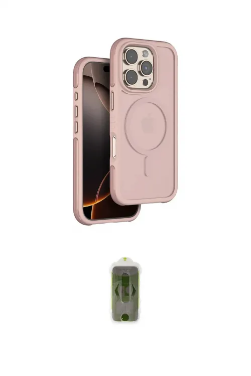 ieg™ iPhone 16 Pro Max Kılıf Çekirdek Minimal Prime - Siyah Joko Magic 5D Hayalet Cam