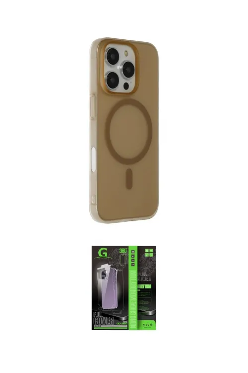 ieg™ iPhone 16 Pro Max Kılıf Çekirdek Modern Prime - Şeffaf 360 Full Body Arka Koruyucu