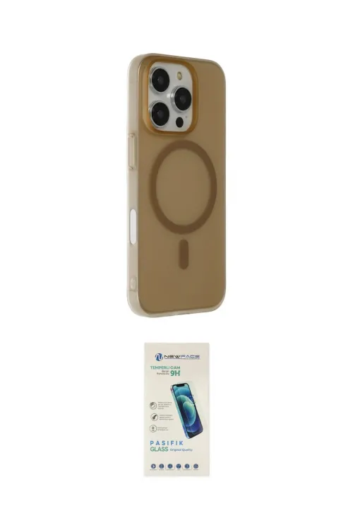 ieg™ iPhone 16 Pro Max Kılıf Çekirdek Modern Prime - Şeffaf Pasifik Cam Ekran Koruyucu