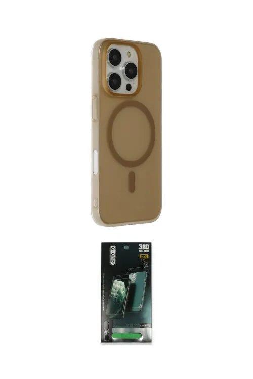 ieg™ iPhone 16 Pro Max Kılıf Çekirdek Modern Prime - Siyah 360 Mat Full Body Arka Koruyucu