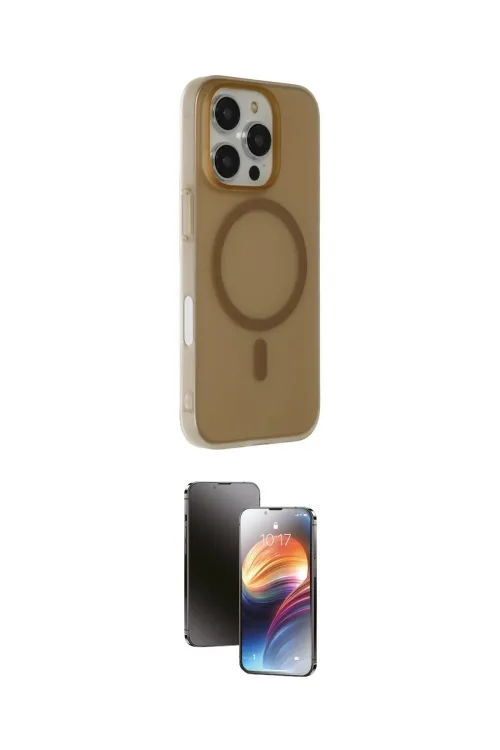 ieg™ iPhone 16 Pro Max Kılıf Çekirdek Modern Prime - Siyah 3D Antistatik Mat Seramik Nano Ekran Koruyucu