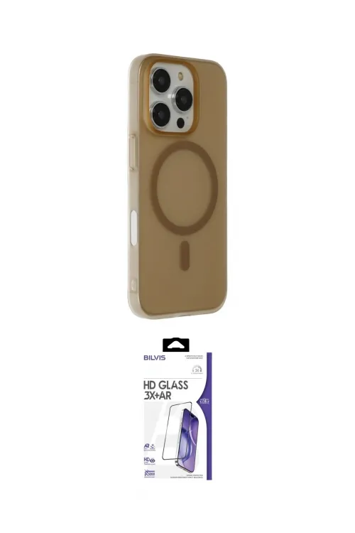 ieg™ iPhone 16 Pro Max Kılıf Çekirdek Modern Prime - Siyah Bilvis 3X AR HD Cam Ekran Koruyucu
