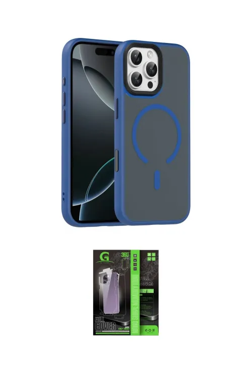 ieg™ iPhone 16 Pro Max Kılıf Doruk Form Serisi - Şeffaf 360 Full Body Arka Koruyucu