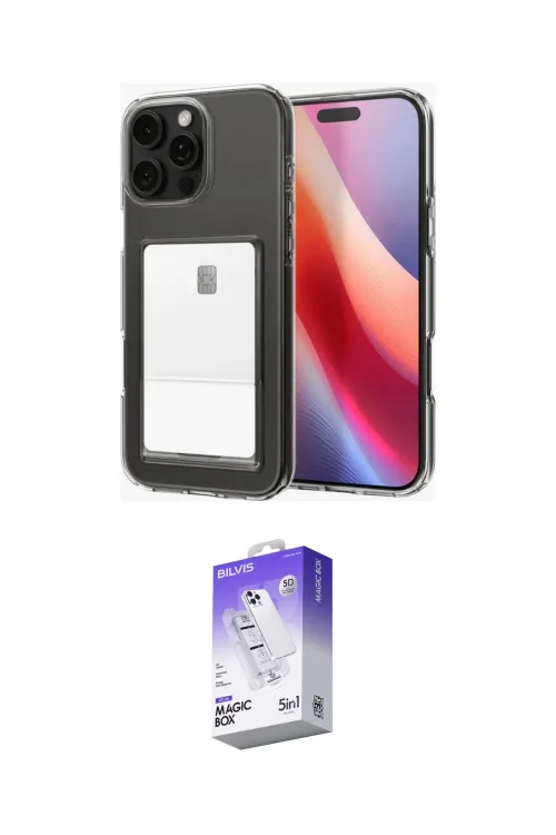ieg™ iPhone 16 Pro Max Kılıf Doruk Klasik Koleksiyonu - Siyah Bilvis 5in1 3D Magic Cam Ekran Koruyucu