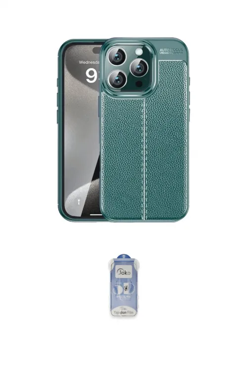 ieg™ iPhone 16 Pro Max Kılıf Doruk Klasik Özel Seri - Siyah Joko Magic 5D Cam