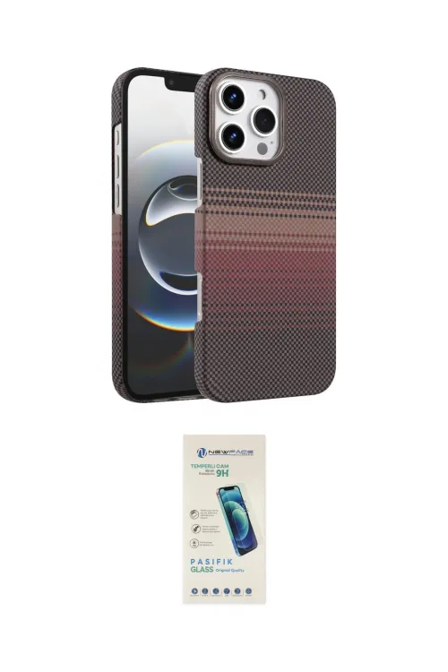 ieg™ iPhone 16 Pro Max Kılıf Doruk Serisi - Şeffaf Pasifik Cam Ekran Koruyucu
