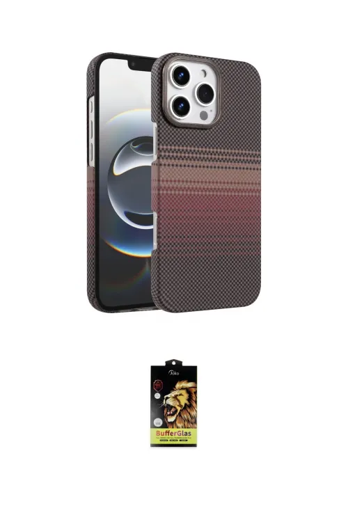 ieg™ iPhone 16 Pro Max Kılıf Doruk Serisi - Siyah Buffer Cam Ekran Koruyucu