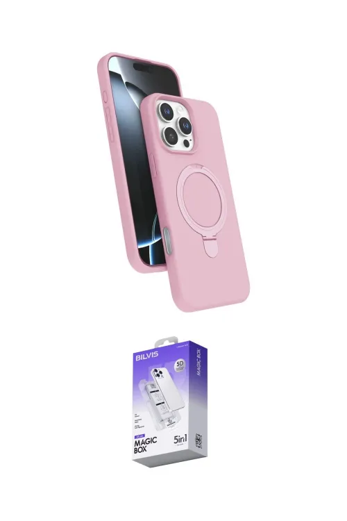 ieg™ iPhone 16 Pro Max Kılıf İz Işık Koleksiyonu - Siyah Bilvis 5in1 3D Magic Cam Ekran Koruyucu