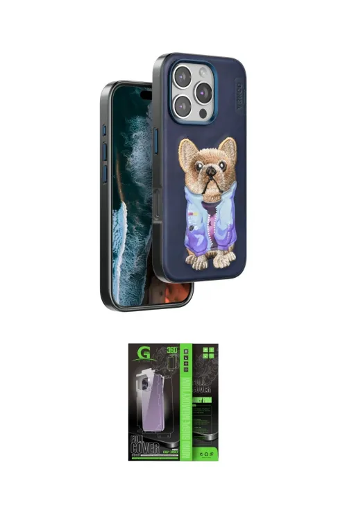 ieg™ iPhone 16 Pro Max Kılıf İz Minimal Koleksiyonu - Şeffaf 360 Full Body Arka Koruyucu