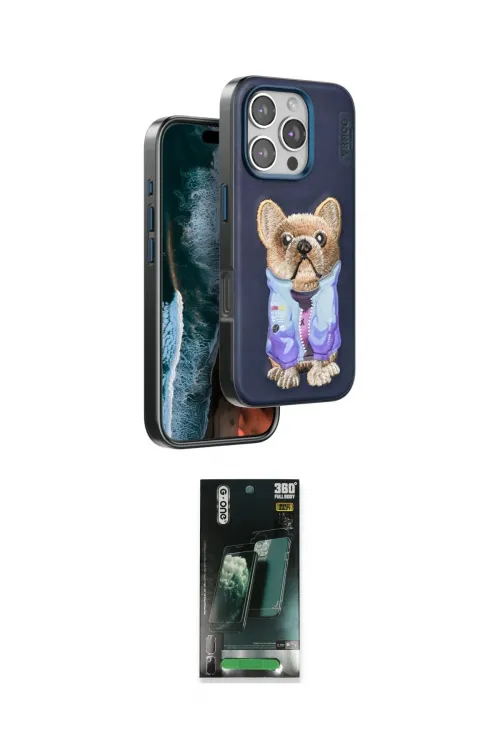 ieg™ iPhone 16 Pro Max Kılıf İz Minimal Koleksiyonu - Siyah 360 Mat Full Body Arka Koruyucu