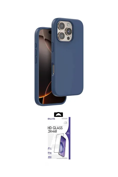 ieg™ iPhone 16 Pro Max Kılıf Kıvılcım Çizgi Serisi - Siyah Bilvis 3X AR HD Cam Ekran Koruyucu