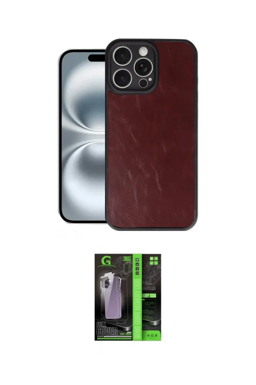ieg™ iPhone 16 Pro Max Kılıf Kıvılcım Işık Serisi - Şeffaf 360 Full Body Arka Koruyucu